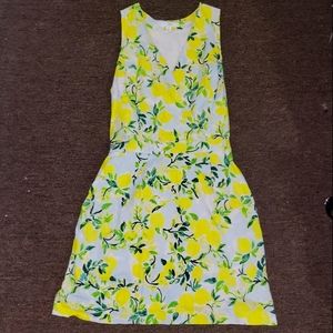 1901 Lemon Sleeveless Linen Dress